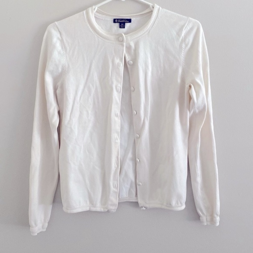 Brooks Brothers womens cream cardigan